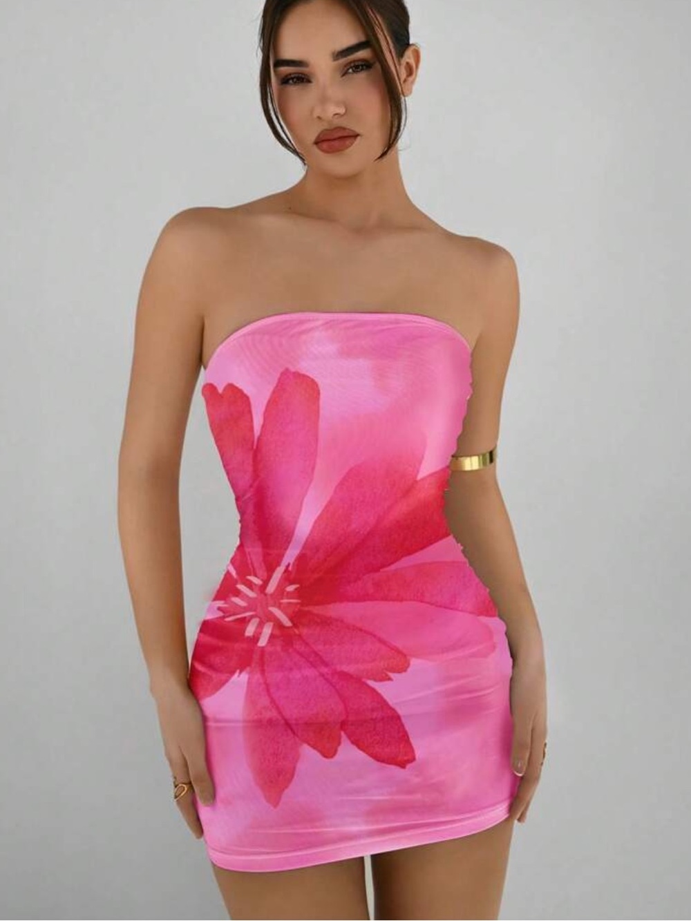 Tropical Destination Floral Bodycon Mini Dress NEW 🏷️